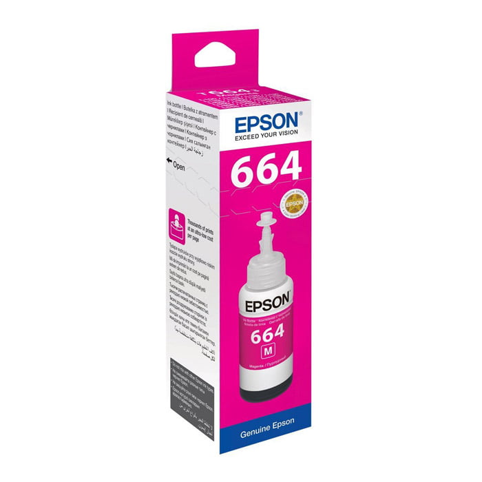 Epson T6643 Magenta Original Ink Bottle Cartridge (C13T664340) 70ml | Office Solutions | Printers & Scanners Supplies | Ink & Toners