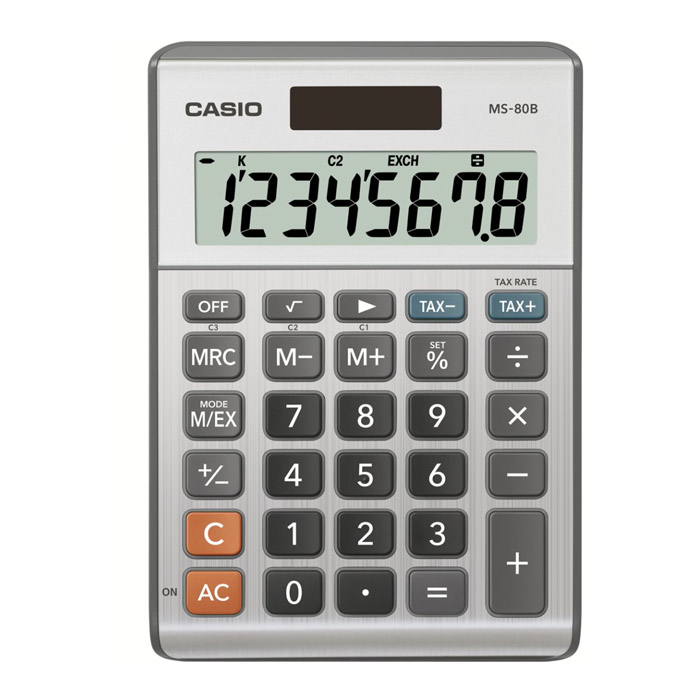 Casio MS-80B Standard Function Desktop Calculator for Office | Office Solutions | Office & School Supplies | Office Electronics | Calculators
