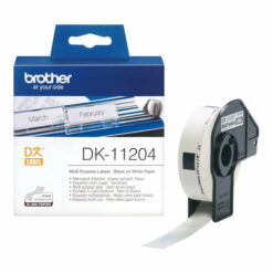 Brother DK-11204 Original Black on White P-Touch Labels (17mm x 54mm)