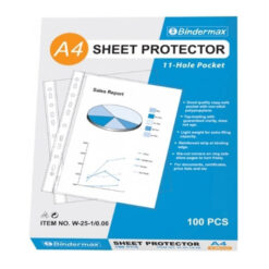 Bindermax Sheet Protectors Top Load for A4 – 100 Pack for Office