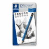 Staedtler Original Metal Case Containing 6 Drawing Pencils in Assorted Degrees