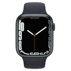Apple Watch S7 GPS Midnight هيكل ألومنيوم مع حزام رياضي منتصف الليل