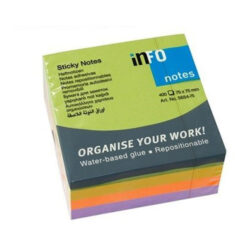 Sticky Notes 75×75 mm 400 Sheets Multi Color